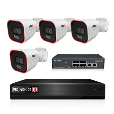 Комплект IP відеоспостереження 4Мп Provision-ISR, циліндр, розширення