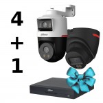 Комплект IP відеоспостереження Dahua WIZCOLOR KIT 4+1(robot+fix)