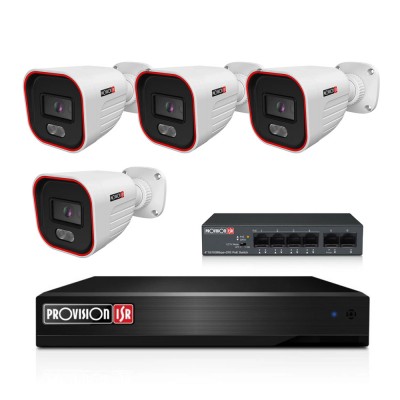 Комплект IP відеоспостереження 4Мп Provision-ISR, циліндр