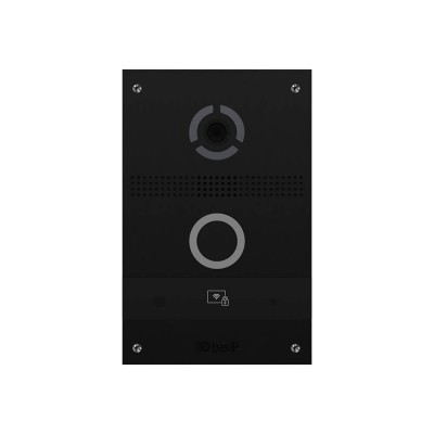 IP панель вызова Bas-IP AV-08FBL black с распознаванием лиц и считывателем UKEY