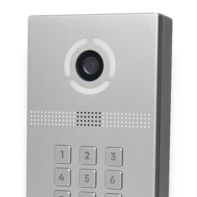 Многоабонентская IP-вызовная панель Bas-IP AV-09KFBI (silver) со считывателем UKEY и распознаванием лиц для IP-домофонов