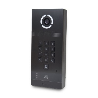 Багатоабонентська IP-виклична панель Bas-IP AV-09KFBI (black) зі зчитувачем UKEY та розпізнаванням облич для IP-домофонів