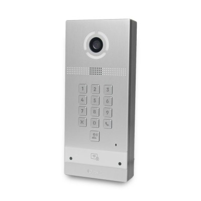 Багатоабонентська IP-виклична панель Bas-IP AV-09KFBI (silver) зі зчитувачем UKEY та розпізнаванням облич для IP-домофонів