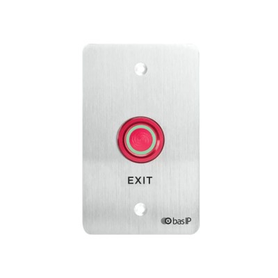 Безконтактна кнопка виходу BAS-IP SH-45E Silver п'єзоелектрична