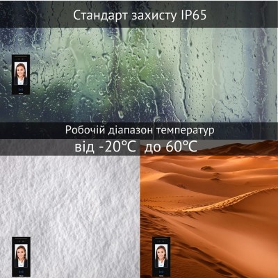 IP-панель вызова Akuvox E16C с биометрическим терминалом распознавания лиц (в маске), температуры тела и считывателем RFID карт