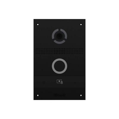 IP панель виклику Bas-IP AV-08FBL black з розпізнаванням облич і зчитувачем UKEY