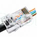 Конектор UTP RJ45 кат. 5e з наскрізними отворами Конектор UTP RJ45 кат. 5e з наскрізними отворами