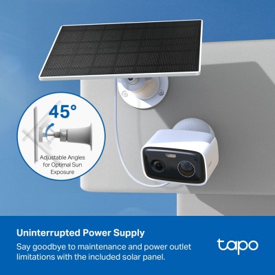 Комплект розумної бездротової камери TP-LINK TAPO C400 KIT 2Мп Full HD та сонячної панелі Комплект розумної бездротової камери TP-LINK TAPO C400 KIT 2Мп Full HD та сонячної панелі