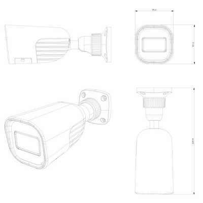 Комплект на 4 IP-камери 2 Мп Provision-ISR BMV-320SRN-36 (3.6 мм)