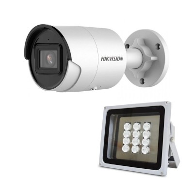 Комплект: IP-видеокамера 4 Мп Hikvision DS-2CD2043G2-I (2.8 мм) AcuSense с видеоаналитикой + ИК-прожектор Lightwell LW12-100IR60-220 Комплект: IP-видеокамера 4 Мп Hikvision DS-2CD2043G2-I (2.8 мм) AcuSense с видеоаналитикой + ИК-прожектор Lightwell LW12-100IR60-220