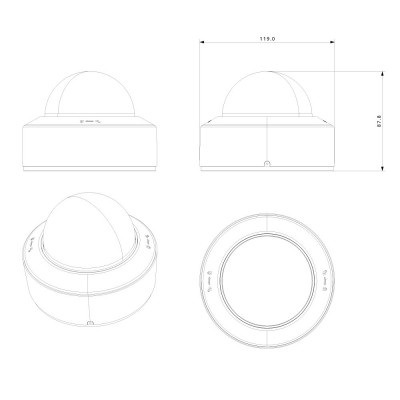 IP-відеокамера 4 Мп Provision-ISR DAH-340IPSN-28 (2.8 мм) з вбудованим мікрофоном для системи відеонагляду IP-відеокамера 4 Мп Provision-ISR DAH-340IPSN-28 (2.8 мм) з вбудованим мікрофоном для системи відеонагляду