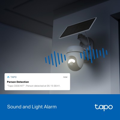 Комплект умной беспроводной камеры TP-LINK TAPO C630 KIT 3K и солнечной панели Комплект умной беспроводной камеры TP-LINK TAPO C630 KIT 3K и солнечной панели