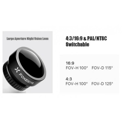 Камера для FPV дрона Foxeer Micro Night Cat 3 1200TVL 1/3" CMOS 0.00001lux