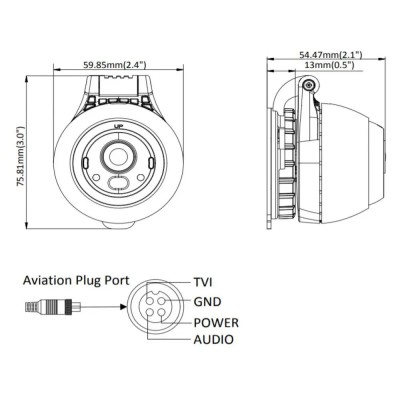 Купольна автомобільна камера Hikvision AE-VC152T-S (2.1) 720P