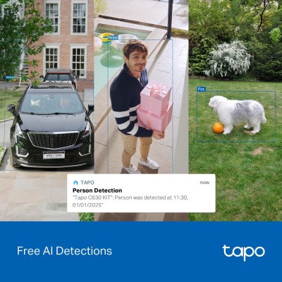 Комплект умной беспроводной камеры TP-LINK TAPO C630 KIT 3K и солнечной панели Комплект умной беспроводной камеры TP-LINK TAPO C630 KIT 3K и солнечной панели