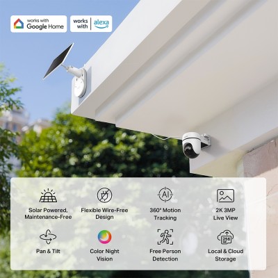 Комплект умной беспроводной камеры TP-LINK TAPO C610 KIT 2K QHD и солнечной панели