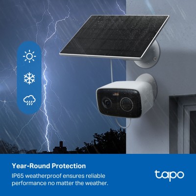 Комплект розумної бездротової камери TP-LINK TAPO C400 KIT 2Мп Full HD та сонячної панелі Комплект розумної бездротової камери TP-LINK TAPO C400 KIT 2Мп Full HD та сонячної панелі
