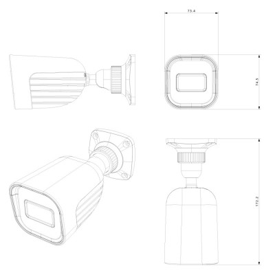 IP-відеокамера 4 Мп Provision-ISR BSH-340IPSN-28 (2.8 мм) з вбудованим мікрофоном для системи відеонагляду IP-відеокамера 4 Мп Provision-ISR BSH-340IPSN-28 (2.8 мм) з вбудованим мікрофоном для системи відеонагляду