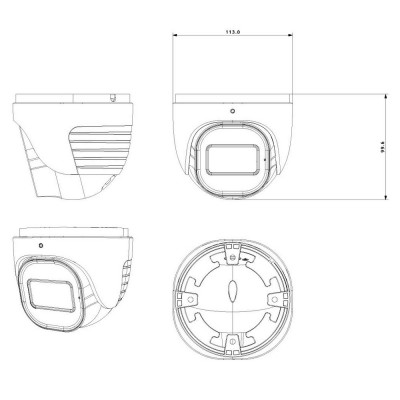 IP-відеокамера 4 Мп Provision-ISR DI-340IPEN-MVF-V5 з вбудованим мікрофоном і відеоаналітикою для системи відеонагляду