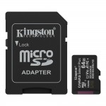 Карта пам'яті microSDXC Kingston 64GB Canvas Select Plus Class 10 UHS-I + SD-адаптер (SDCS3/64GB)