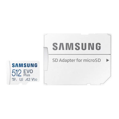 Карта пам'яті Samsung Evo MicroSDXC 512GB UHS-I U3 V30 A2 + адаптер SD (MB-MC512SA/EU)