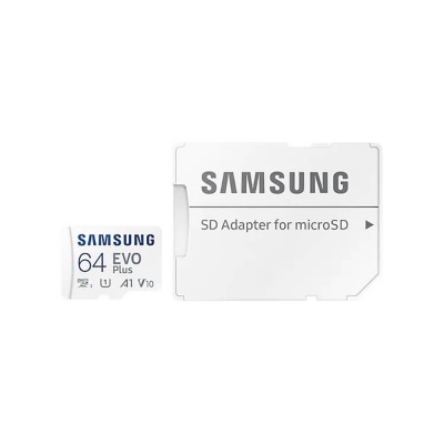 Карта пам'яті Samsung Evo MicroSDXC 64GB UHS-I U1 V10 A1 + SD адаптер (MB-MC64SA/EU)
