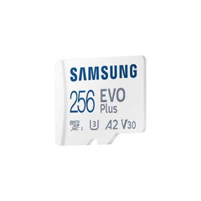 Карта пам'яті Samsung Evo microSDXC 256GB UHS-I U3 V30 A2 + SD адаптер (MB-MC256SA/EU)