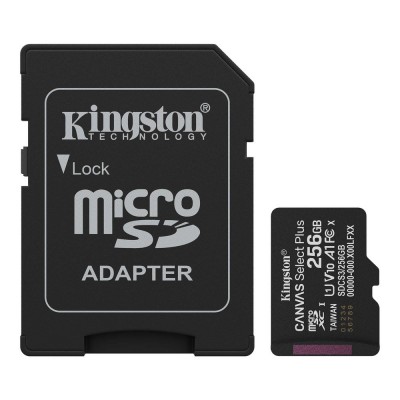 Карта пам'яті microSDXC Kingston 256Gb Canvas Select Plus Gen3 10 А1 UHS-I + SD-адаптер (SDCS3/256GB)