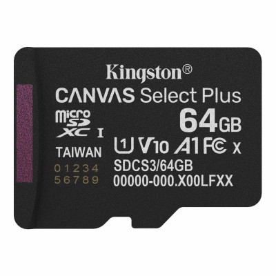 Карта пам'яті microSDXC Kingston 64Gb Canvas Select Plus Gen3 class 10 А1 UHS-I (SDCS3/64GBSP)