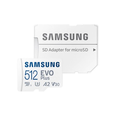 Карта пам'яті Samsung Evo MicroSDXC 512GB UHS-I U3 V30 A2 + адаптер SD (MB-MC512SA/EU)