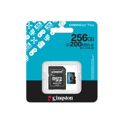Карта пам'яті Kingston microSDXC 256GB Canvas Go! Plus G4 Class 10 UHS-I U3 V30 A2 + SD-адаптер (SDCG4/256GB) Карта пам'яті Kingston microSDXC 256GB Canvas Go! Plus G4 Class 10 UHS-I U3 V30 A2 + SD-адаптер (SDCG4/256GB)