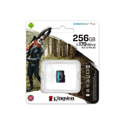 Карта пам'яті Kingston microSDXC 256GB Canvas Go! Plus Class 10 UHS-I U3 V30 A2 (SDCG3/256GBSP) Карта пам'яті Kingston microSDXC 256GB Canvas Go! Plus Class 10 UHS-I U3 V30 A2 (SDCG3/256GBSP)