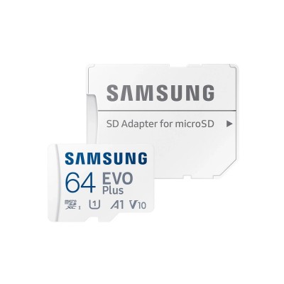 Карта пам'яті Samsung Evo MicroSDXC 64GB UHS-I U1 V10 A1 + SD адаптер (MB-MC64KA/EU)