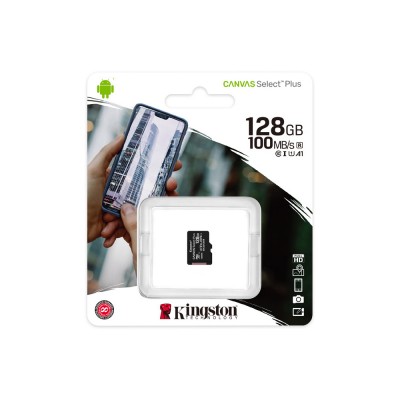 Карта пам'яті Kingston microSDXC 128GB Canvas Select Plus Class 10 UHS-I U1 V10 A1 (SDCS2/128GBSP)