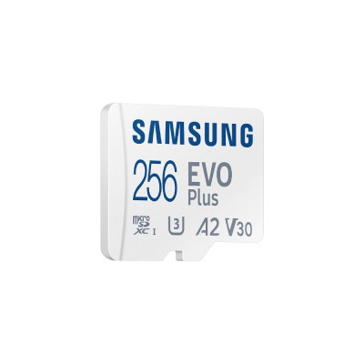 Карта пам'яті Samsung Evo microSDXC 256GB UHS-I U3 V30 A2 + SD адаптер (MB-MC256SA/EU)