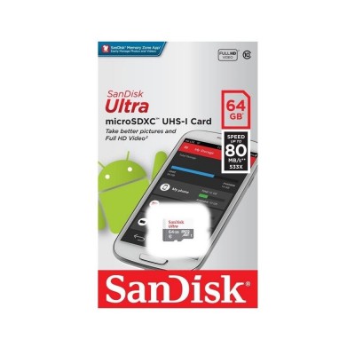 Карта пам'яті з адаптером SanDisk SDXC 64GB UHS-I SDSQUNR-064G-GN3MA Карта пам'яті з адаптером SanDisk SDXC 64GB UHS-I SDSQUNR-064G-GN3MA