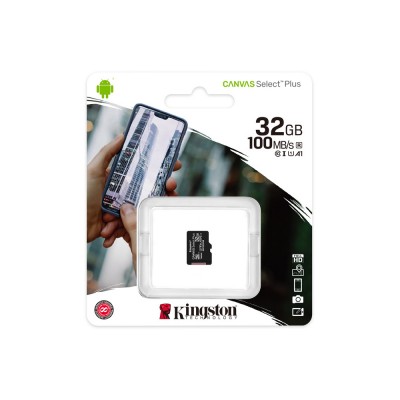 Карта пам'яті Kingston microSDHC 32GB Canvas Select Plus Class 10 UHS-I U1 V10 A1 (SDCS2/32GBSP) Карта пам'яті Kingston microSDHC 32GB Canvas Select Plus Class 10 UHS-I U1 V10 A1 (SDCS2/32GBSP)
