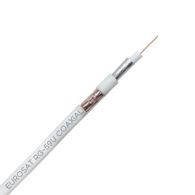 Коаксіальний кабель RG-59 EUROSAT 3C2V-/32CCa білий 100м