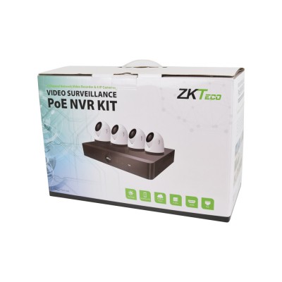 IP комплект відеоспостереження з 4 камерами ZKTeco KIT-8504NER-4P/4-BS855L11B