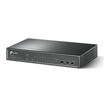 PoE-комутатор TP-Link TL-SF1009P 9-портів, 8 портів PoE+, 65W, некерований, 250 м