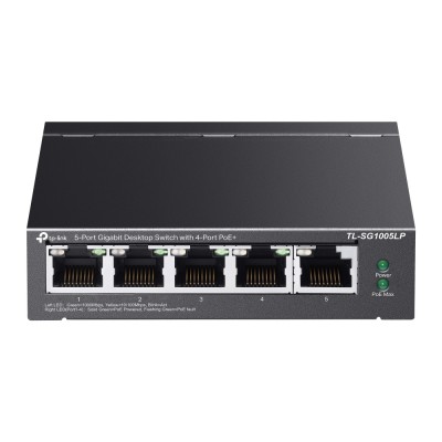 Комутатор TP-LINK TL-SG1005LP 5xGE/4xPoE+ 40W некерований 250м