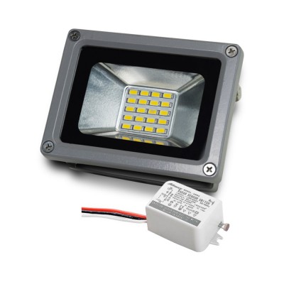 Комплект LED-прожектор Lightwell LW-10W-220+ Датчик движения с сенсором освещенности AMRS Комплект LED-прожектор Lightwell LW-10W-220+ Датчик движения с сенсором освещенности AMRS