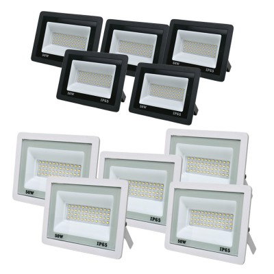 Комплект 5+5 светодиодных прожекторов Lightwell 50W: 5 x LW-FL-B-50 и 5 x LW-FL-W-50 Комплект 5+5 светодиодных прожекторов Lightwell 50W: 5 x LW-FL-B-50 и 5 x LW-FL-W-50