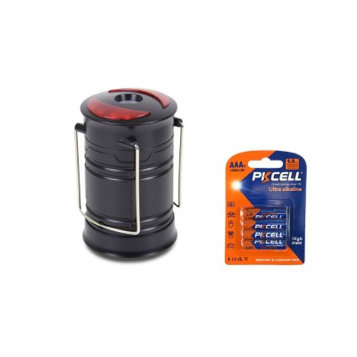 Кемпинговый фонарь Superfire T56 с мощностью 5 Вт + Батарейка PKCELL Ultra Alkaline AAA LR03 1.5V, 4шт./блистер