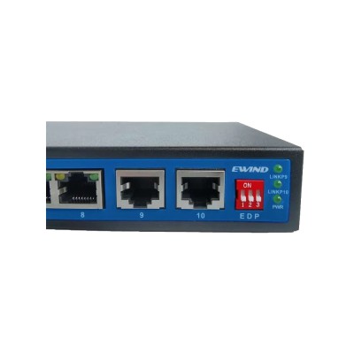 Неуправляемый гигабитный 10-портовый PoE-коммутатор Ewind EW-S1910CG-DP с 8 портами PoE