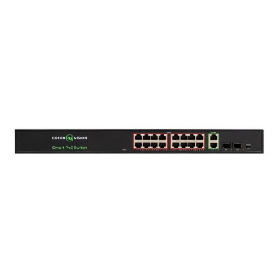Коммутатор сетевой GreenVision POE GV-022-D-16G+2PG+2SFP Коммутатор сетевой GreenVision POE GV-022-D-16G+2PG+2SFP