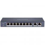 Некерований PoE комутатор Hikvision DS-3E0310P-E/M(B) з 8 портами PoE