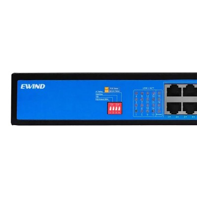 Неуправляемый 19-портовый PoE-коммутатор +2*GE+1*GF Ewind EW-S1919CF-AP с 16 портами PoE