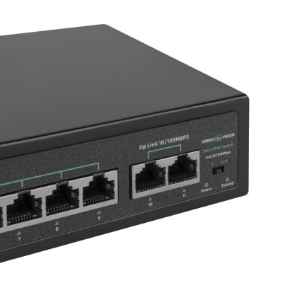 Коммутатор сетевой GreenVision POE GV-016-D-09+2P