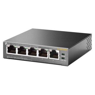 PoE-комутатор TP-Link TL-SG1005P 5-портовий з 4 PoE+ портами некерований